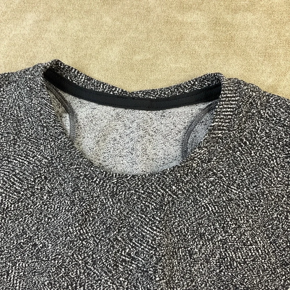 Lululemon Pullover Women Sz 6 Rulu Run Long Sleeve Jacquard Gray Running LW3BVQ